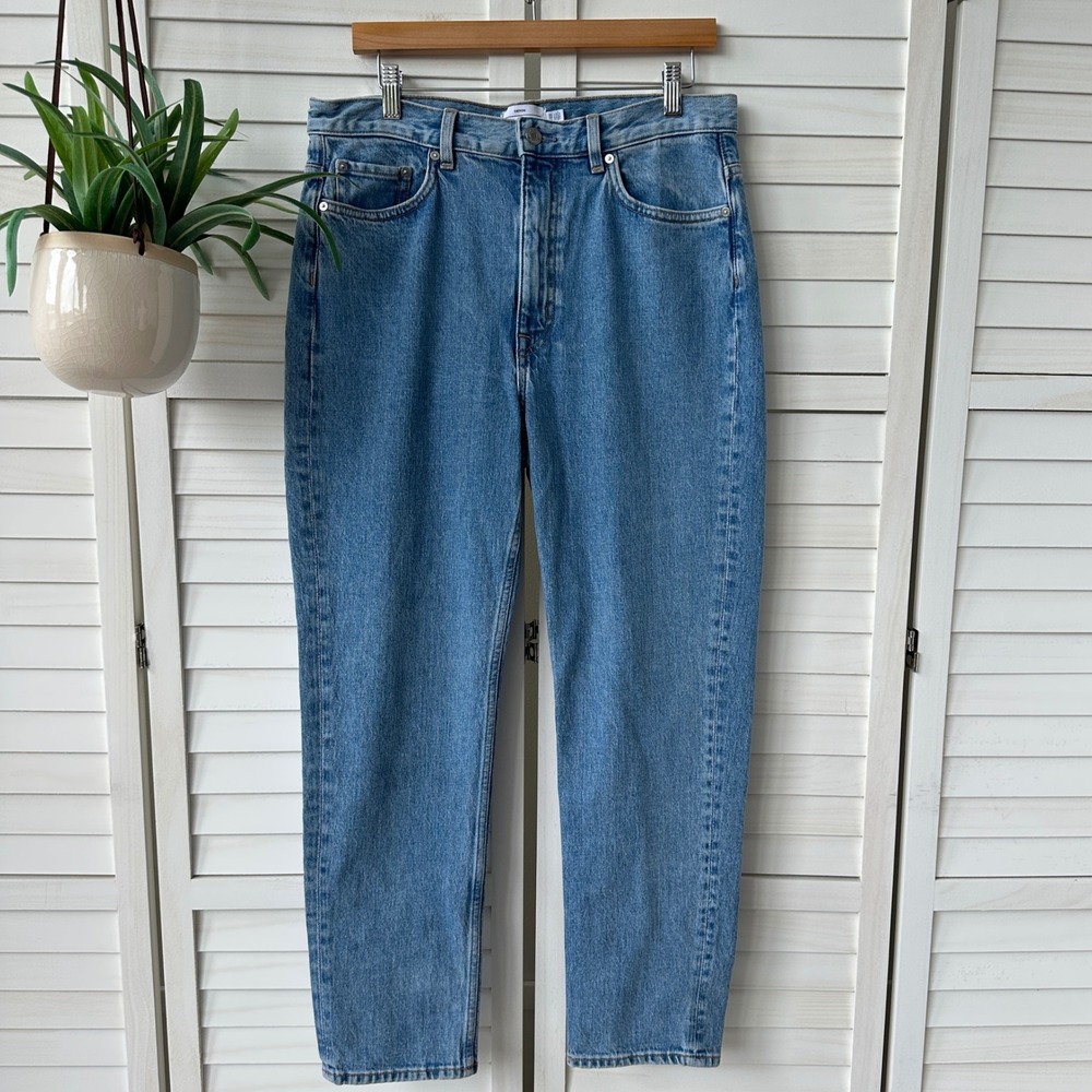 & Other Stories Tapered Relaxed High Rise Medium Wash Jeans Size 32 X 28